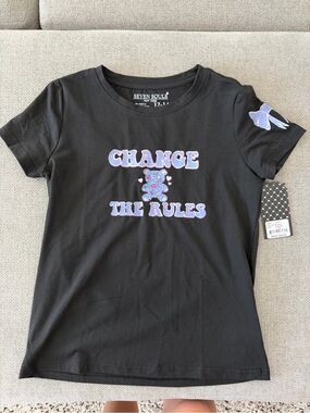 Seven Souls Kids' Black 'Change The Rules' Short Sleeve Graphic Tee